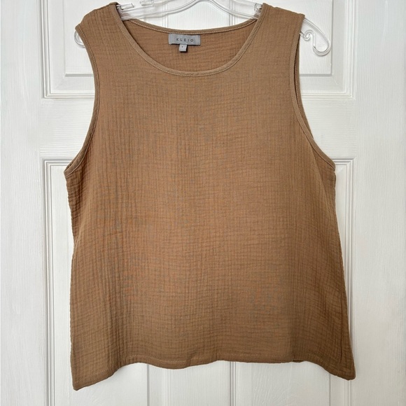KLEIO Brown Cotton Gauze Tank - Picture 1 of 4